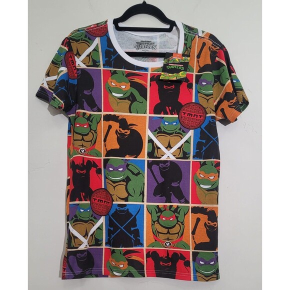 Teenage Mutant Ninja Turtles Men Sz.S T-Shirt NWT All Over Print Portrait Tee - Picture 1 of 3